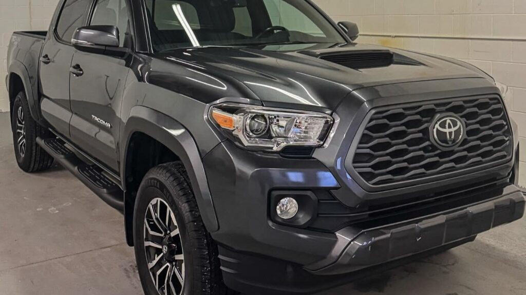 Grey 2020 Toyota Tacoma after Ceramic Coating - Passenger Front